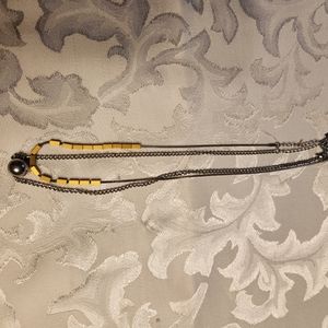 Gold and silver layering necklaces
